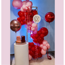 Deco02-Decoración Premium con Estructura y Arreglo Orgánico de Globos