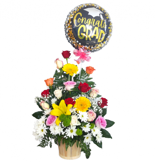 GRAD01 - Felicidades por tu Graduación con un Pensativo Regalo de Flores | Celebra el Éxito