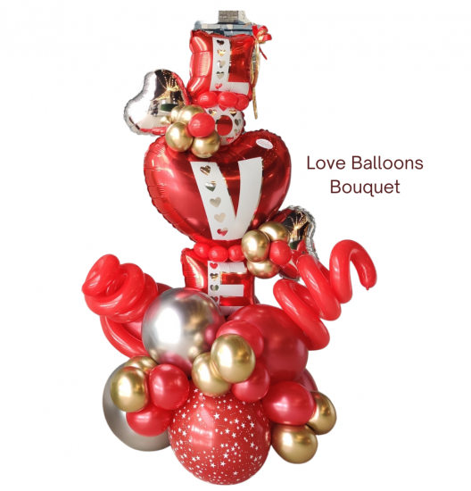 BA02 - Ramos de globos de amor creativos para celebraciones de cumpleaños | Floristería en Panamá