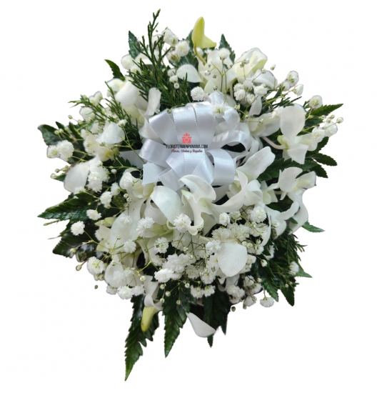 Crypt 04 -Cripta de Orquídeas Blancas – Arreglo Fúnebre Elegante