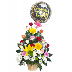 GRAD01 - Felicidades por tu Graduación con un Pensativo Regalo de Flores | Celebra el Éxito
