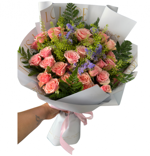 BQ01 - Bouquet Elegancia Rosa Premium