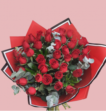 VD08 - Bouquet of 36 Red Roses 