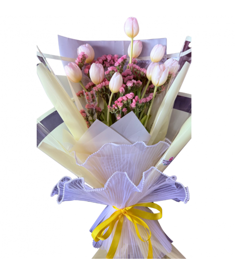 TL01 - Bouquet Encanto Rosa de Tulipanes